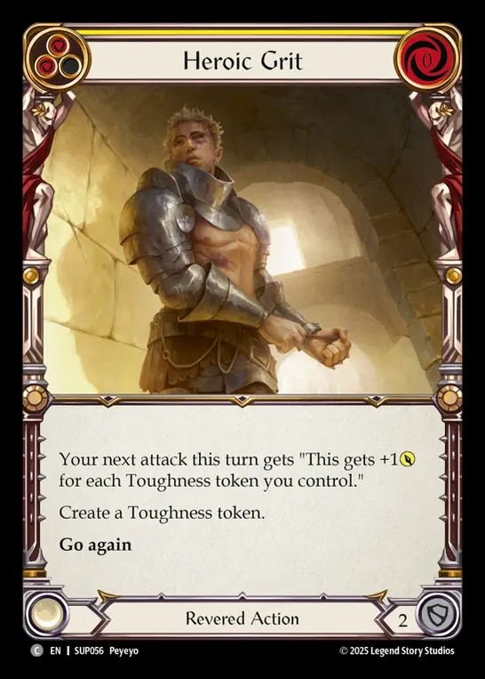 【EN】[Revered] 英雄の闘志/Heroic Grit (yellow) [SUP056-C]