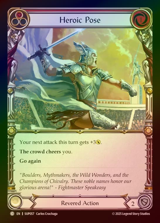 【RF】【EN】[Revered] 英雄の佇まい/Heroic Pose (red) [SUP057-C]