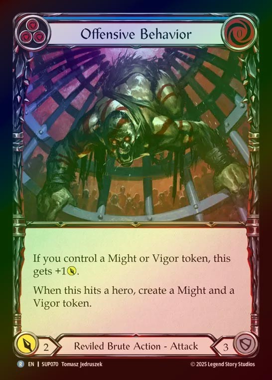 【RF】【EN】[Reviled Brute] 野蛮な振る舞い/Offensive Behavior (blue) [SUP070-R]