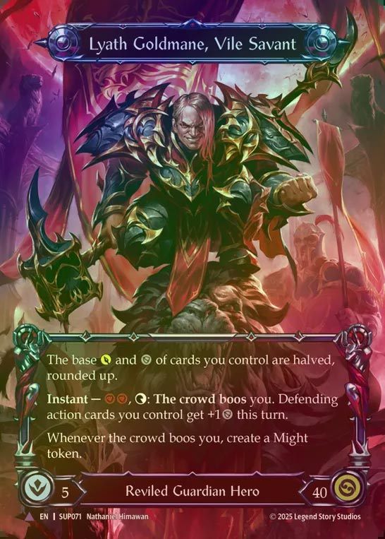 【CF】【EN】[Reviled Guardian] 非道鬼才、ライアス・ゴールドメイン/Lyath Goldmane, Vile Savant [SUP071-Marvel]
