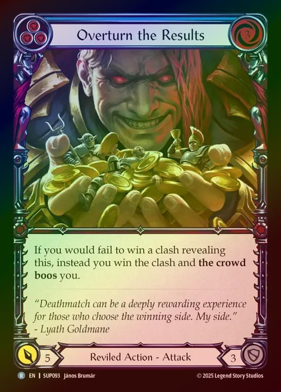 【RF】【EN】[Reviled] 勝敗の改竄/Overturn the Results (blue) [SUP093-R]