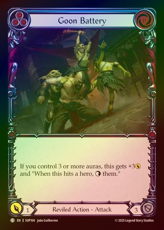 【RF】【EN】[Reviled] ならず者の暴行/Goon Battery (blue) [SUP104-C]