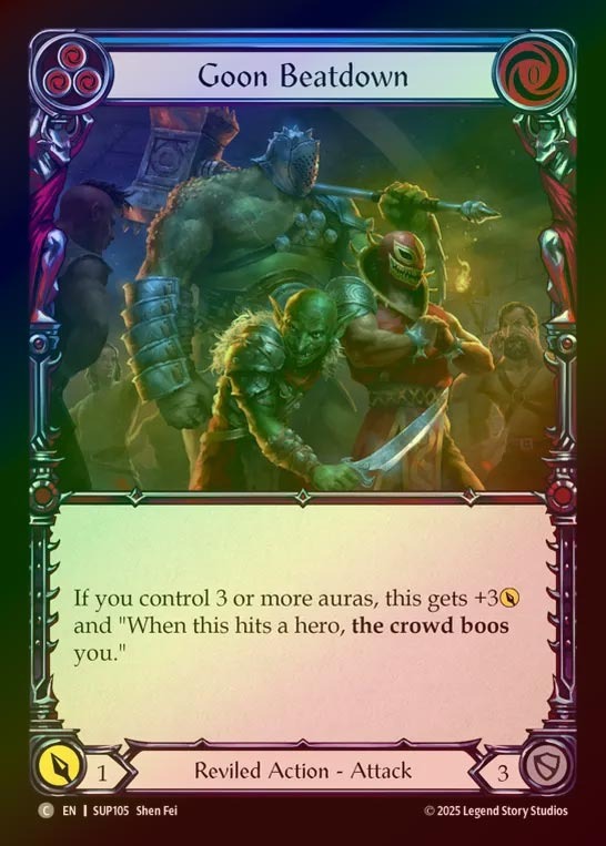 【RF】【EN】[Reviled] ならず者の圧倒/Goon Beatdown (blue) [SUP105-C]