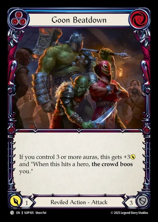 【EN】[Reviled] ならず者の圧倒/Goon Beatdown (blue) [SUP105-C]