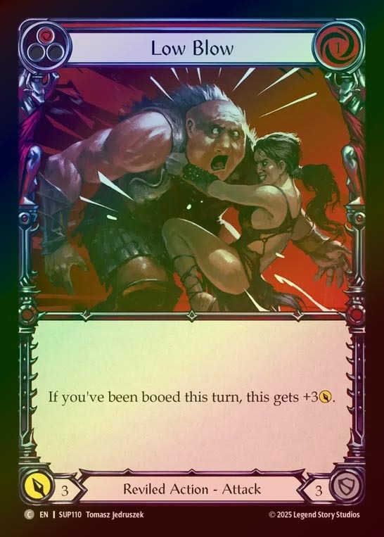 【RF】【EN】[Reviled] 急所突き/Low Blow (red) [SUP110-C]