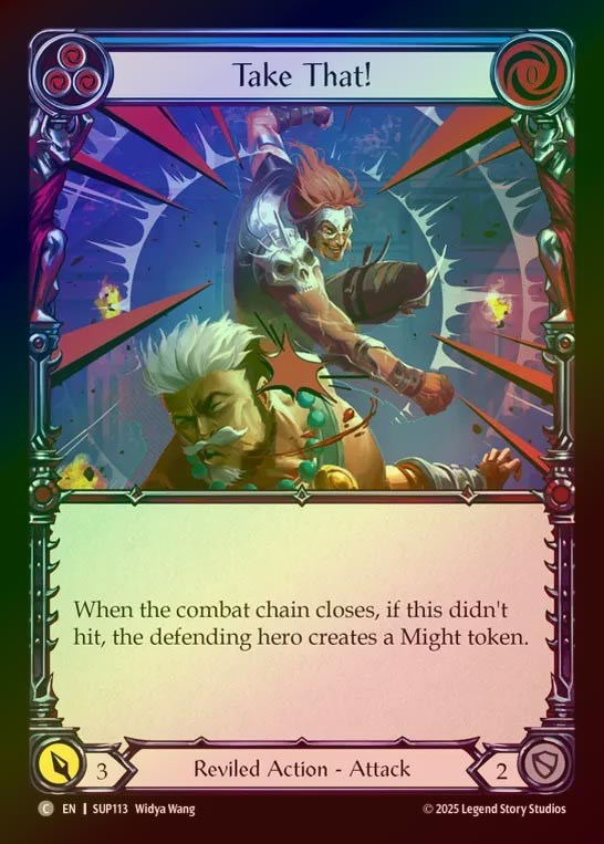 【RF】【EN】[Reviled] 喰らいな！/Take That! (blue) [SUP113-C]