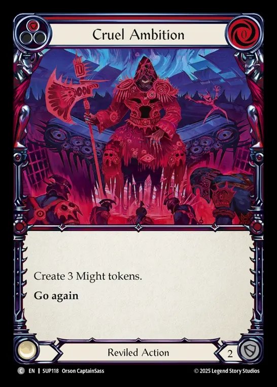 【EN】[Reviled] 残酷な野望/Cruel Ambition (red) [SUP118-C]