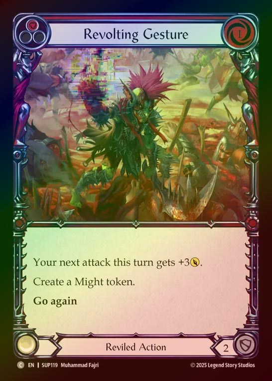 【RF】【EN】[Reviled] 不快なジェスチャー/Revolting Gesture (red) [SUP119-C]