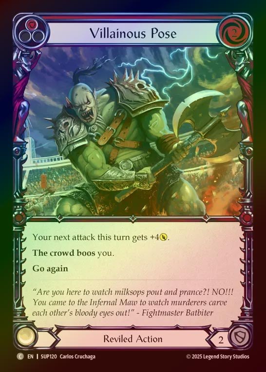 【RF】【EN】[Reviled] 悪党の佇まい/Villainous Pose (red) [SUP120-C]