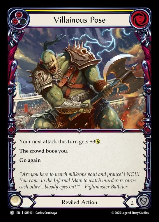 【EN】[Reviled] 悪党の佇まい/Villainous Pose (yellow) [SUP121-C]