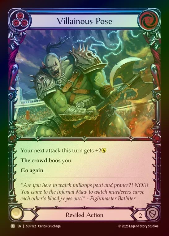 【RF】【EN】[Reviled] 悪党の佇まい/Villainous Pose (blue) [SUP122-C]