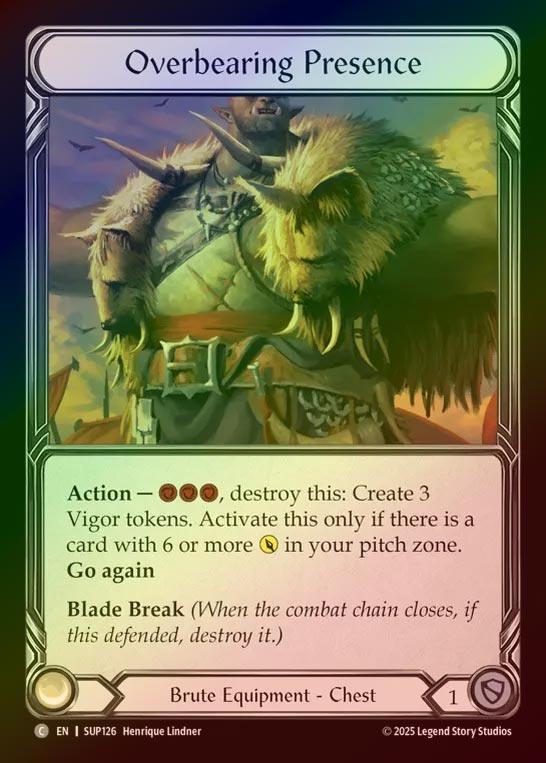 【CF】【EN】[Brute] 威圧する風采/Overbearing Presence [SUP126-C]