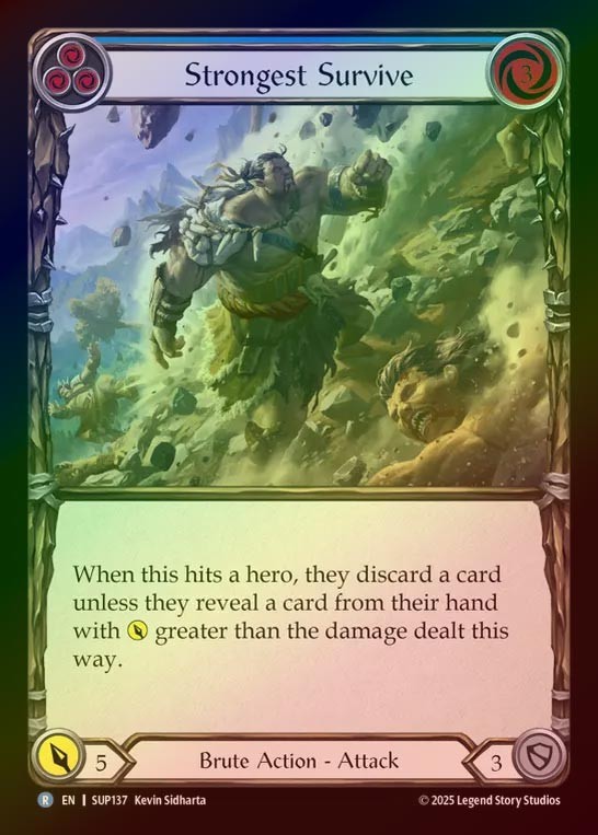 【RF】【EN】[Brute] 生き抜くのは強者のみ/Strongest Survive (blue) [SUP137-R]