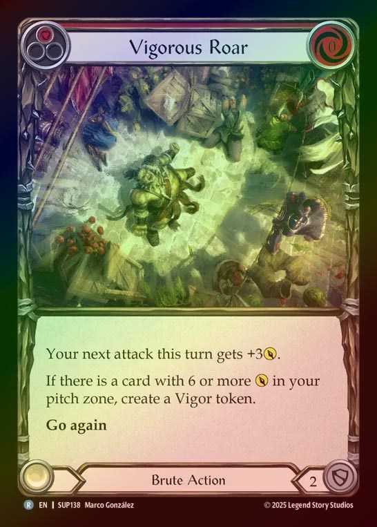 【RF】【EN】[Brute] 強健な雄叫び/Vigorous Roar (red) [SUP138-R]