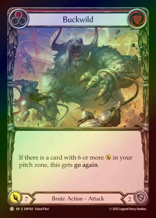 【RF】【EN】[Brute] 制御不能/Buckwild (red) [SUP143-C]