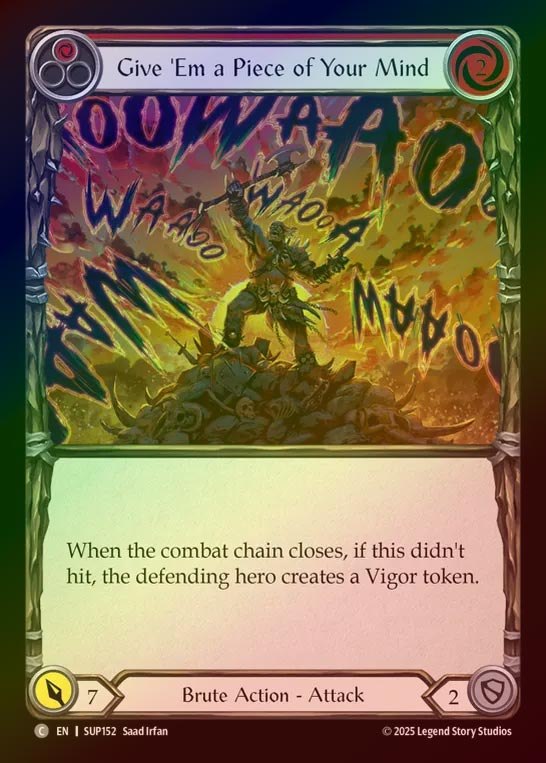 【RF】【EN】[Brute] 文句を打ち噛ます/Give 'Em a Piece of Your Mind (red) [SUP152-C]