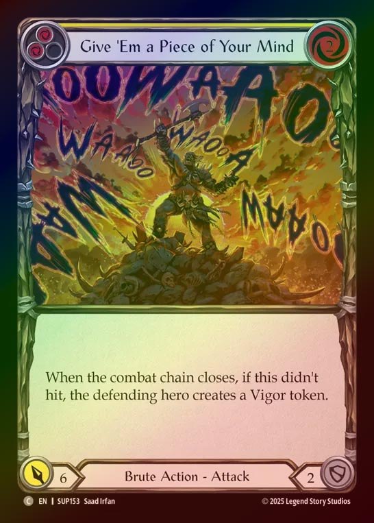 【RF】【EN】[Brute] 文句を打ち噛ます/Give 'Em a Piece of Your Mind (yellow) [SUP153-C]