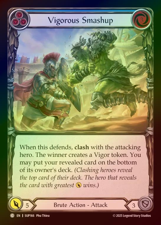【RF】【EN】[Brute] 強健な衝突/Vigorous Smashup (blue) [SUP166-C]