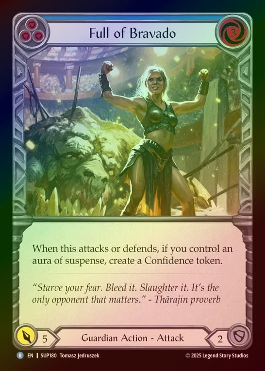 【RF】【EN】[Guardian] 満ちる虚勢/Full of Bravado (blue) [SUP180-R]