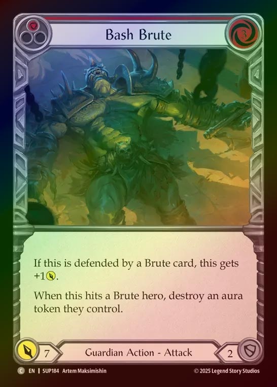 【RF】【EN】[Guardian] 野人への強打/Bash Brute (red) [SUP184-C]