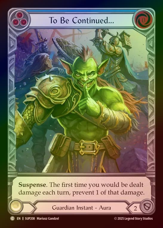 【CF】【EN】[Guardian] 今日はここまで?/To Be Continued... (blue)(Extended Art) [SUP208-C]