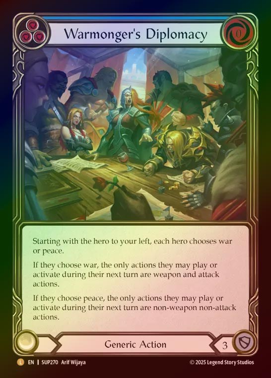 【CF】【EN】[Generic] 戦争屋の外交術/Warmonger's Diplomacy [SUP270-L]