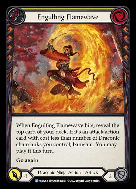 [Draconic Ninja] Engulfing Flamewave [UPR052-R] (yellow)