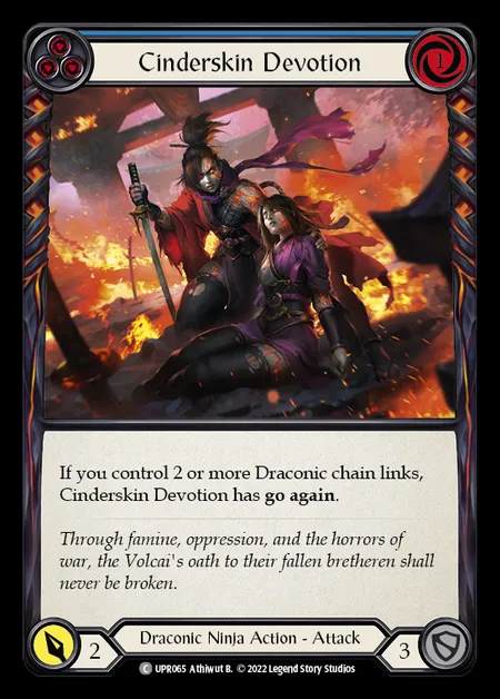 [Draconic Ninja] Cinderskin Devotion [UPR065-C] (blue)