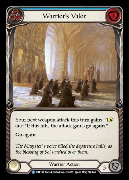 [Warrior] Warrior's Valor [U-WTR131-R] (blue)