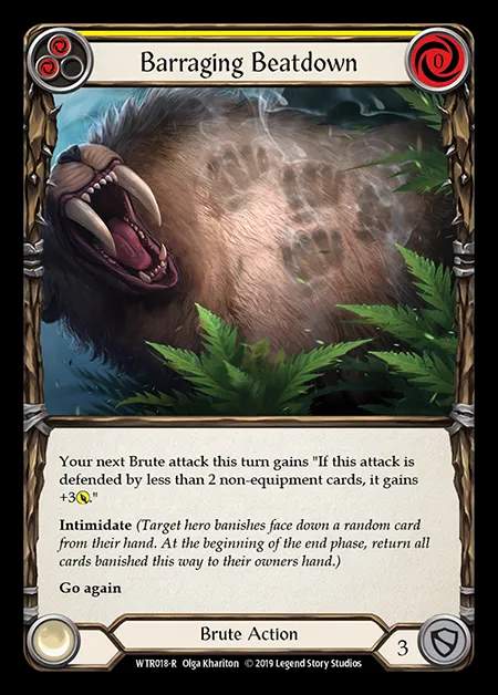 [Brute] Barraging Beatdown (yellow) [1st-WTR018-R]