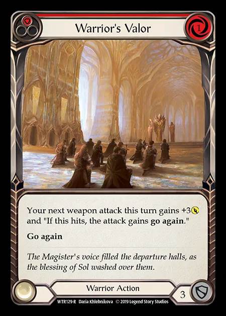 [Warrior] Warrior's Valor (red) [1st-WTR129-R]