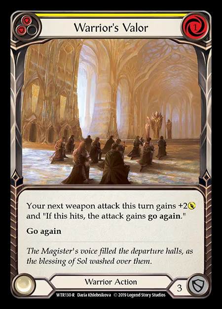 [Warrior] Warrior's Valor (yellow) [1st-WTR130-R]
