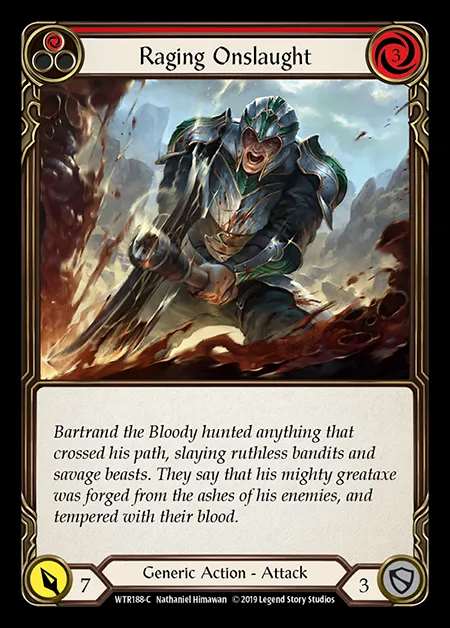 [Generic] Raging Onslaught (red) [1st-WTR188-C]