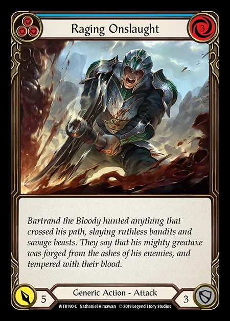 [Generic] Raging Onslaught (blue) [1st-WTR190-C]