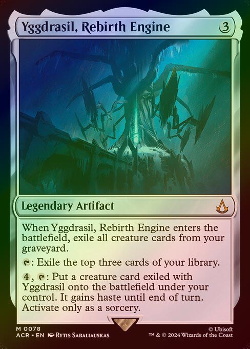 《特価品EX》【Foil】【英】転生装置、ユグドラシル/Yggdrasil, Rebirth Engine [ACR]