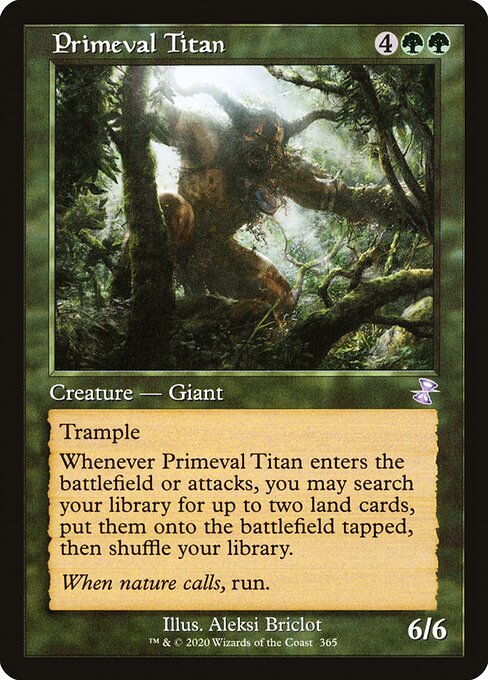 《特価品NM》【旧枠】【英】原始のタイタン/Primeval Titan [TSR]
