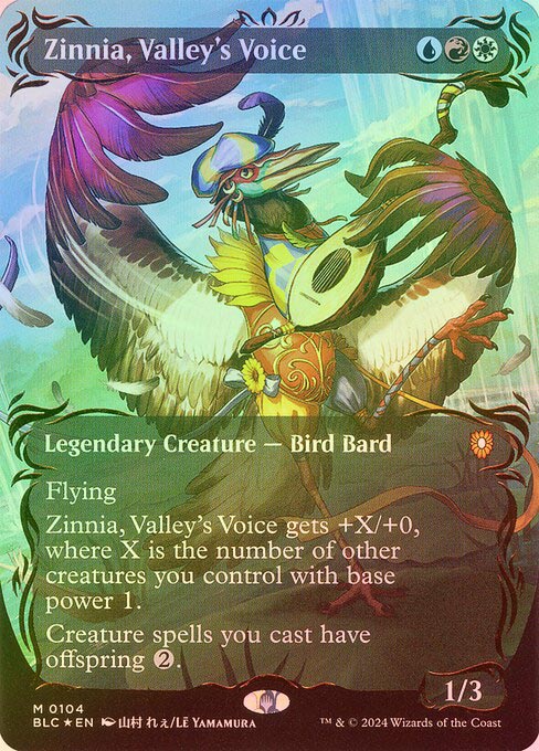 《特価品NM》【レイズドFoil】【英】渓間の声、ジニア/Zinnia, Valley's Voice [BLC]