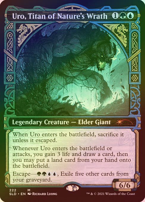 《特価品NM》【Foil】【英】自然の怒りのタイタン、ウーロ/Uro, Titan of Nature's Wrath [SLD]