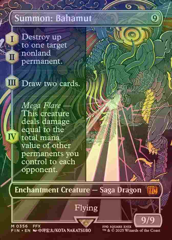 《特価品NM》【ボーダーレスFoil】【英】召喚：バハムート/Summon: Bahamut [FIN]