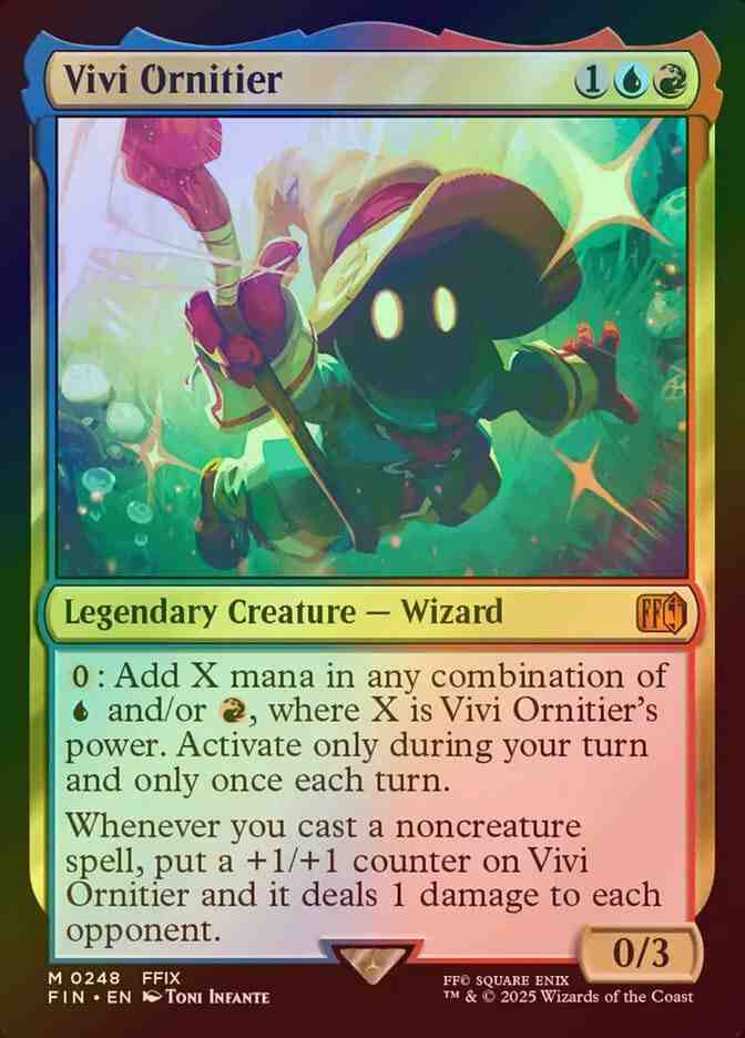 《特価品NM》【Foil】【英】迷える黒魔道士、ビビ/Vivi Ornitier [FIN]