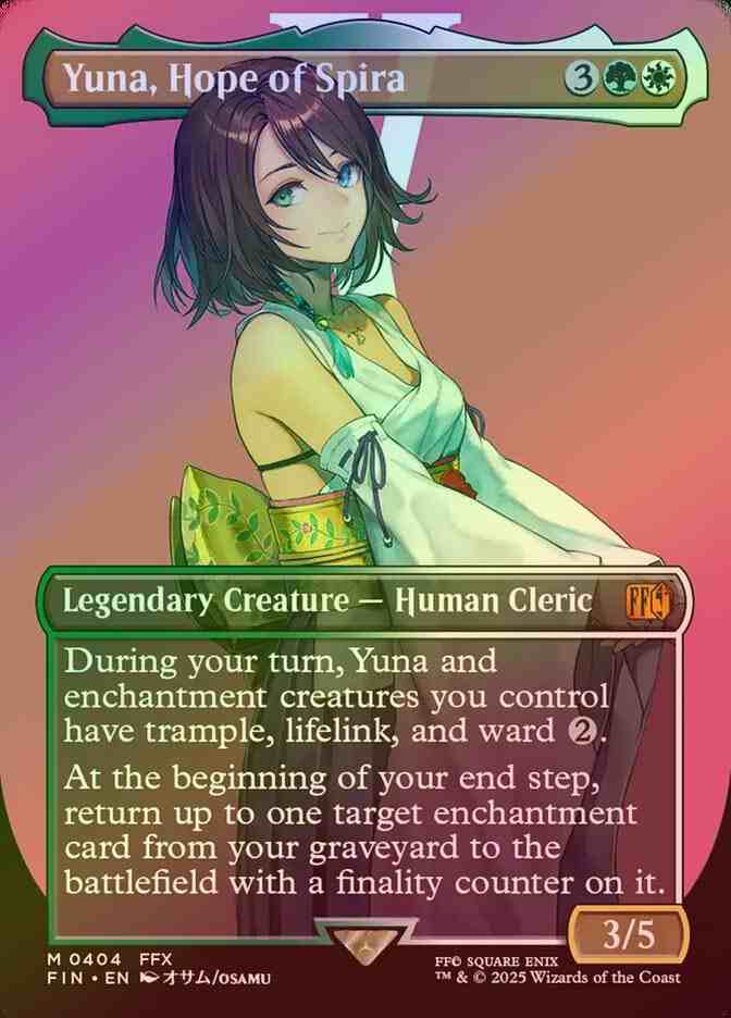 《特価品NM》【ボーダーレスFoil】【英】スピラの希望、ユウナ/Yuna, Hope of Spira [FIN]